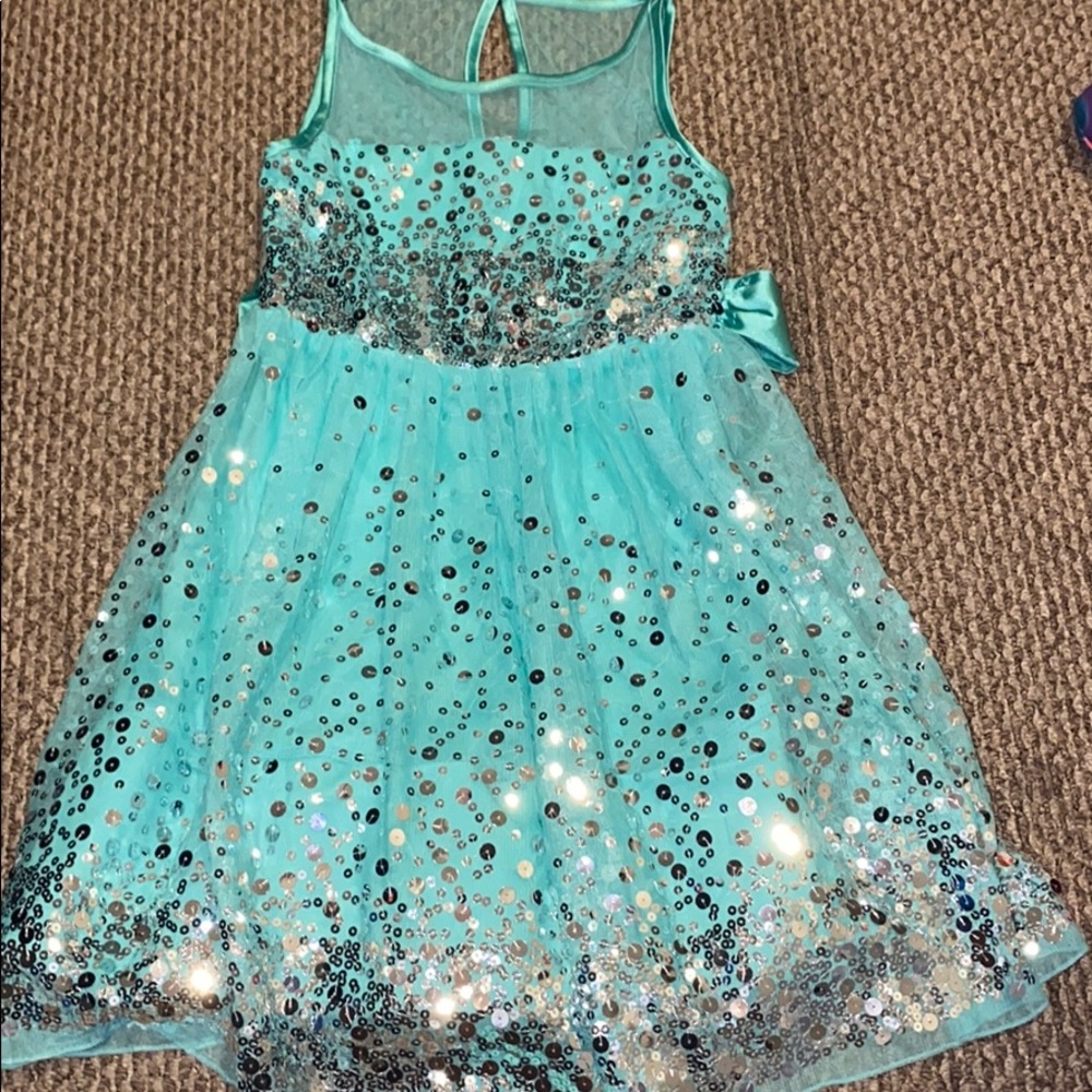Turquoise Sparkly Dress